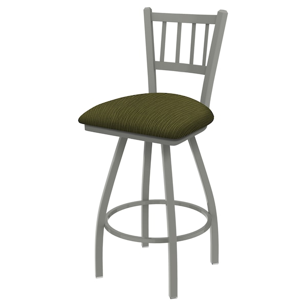 36" Swivel Bar Stool, Nickel Finish, Graph Parrot Seat